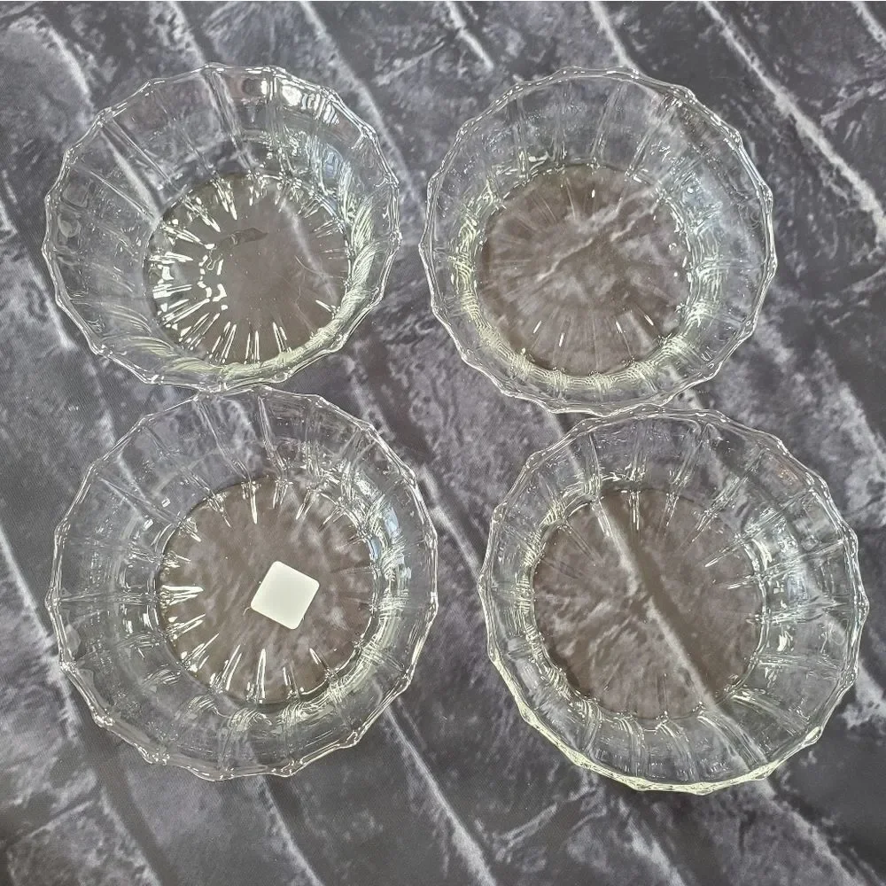 💜HOST PICK NIB PartyLite Clear Faceted Large Tealight Holder Set of 4 - Picture 7 of 12
